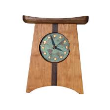 Wood clock is battery operated and requires a single aa battery (not included). Wooden Mantle Clock Verde Face Southern Highland Craft Guild