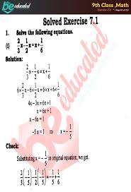 My 9th grade son was having trouble with algebra i; Exercise 7 1 Math 9th Class Notes Matric Part 1 Notes