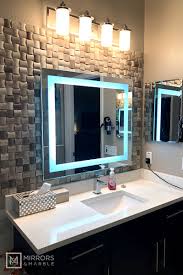 Front Lighted Led Bathroom Vanity Mirror 36 X 32 Rectangular Wall Mounted Led Mirror Bathroom Bathroom Vanity Style Bathroom Design Small