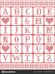 Egal ob windows, mac, ios oder android, sie können die bilder über den. Vektorgrafiken Kreuzstich Schriftart Alphabet Vektorbilder Kreuzstich Schriftart Alphabet Depositphotos