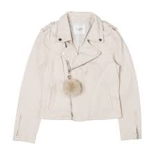 8020 Bauhaus Furpompom Beigeclr Biker Lambskin Softhandfeel Ladieswear Fw2018 Leatherjacket Fashion Tees Style