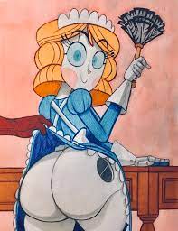 1girls 1robot 2021 android ass big ass blonde hair blue eyes  bottomless creepy dark-skinned male dress lift emmy the nandroid emmy the  robot fat ass feather duster long eyelashes
