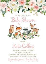 This invitation uses cute floral artwork and graphic files that are get this printable and easy to edit baby shower invitation template. Woodland Baby Shower Invitation Girl Instant Download Kit Etsy Woodland Animal Baby Shower Invitations Animal Baby Shower Invitations Baby Shower Woodland Theme
