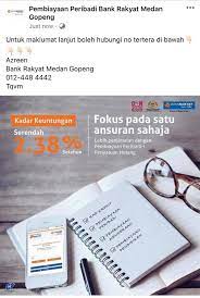 Bantuan prihatin rakyat bpr 2021. Bank Pembiayaan Peribadi Bank Rakyat Medan Gopeng Facebook