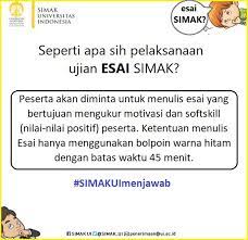 We did not find results for: Simak Ui Twitterissa Sprti Apa Pelaksanaan Esai Simak Peserta Akan Diminta Menulis Esai Yg Bertujuan Mengukur Motivasi Softskill Nilai2 Positif Peserta Menggunakan Bolpoin Warna Hitam Dgn Batas Waktu 45 Menit Hanya Itu