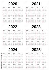 Calendrier Eag 2023 2024 Year 2020 2021 2022 2023 2024 2025 Calendar Vector Design Template Stock  Illustration | Adobe Stock