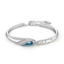 Buy swarovski tennis costume bracelets and get the best deals at the lowest prices on ebay! Joudoo Woman Bracelet With Blue Swarovski Crystal Fairytale Design Hand Chain Price In Saudi Arabia Souq Saudi Arabia Kanbkam