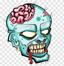 Monochrome illustration of frankenstein head. Zombie Cartoon Drawing Mouth Skull Transparent Png