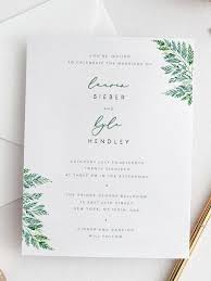 Fern Wedding Invitation Template Green Leaf Wedding Invite Etsy Fern Wedding Invitation Wedding Invitation Templates Fern Wedding