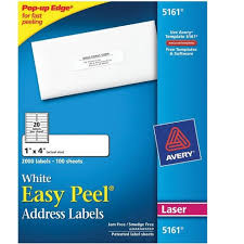 Use this reference chart to compare these popular labels. Avery Easy Peel Permanent Adhesive Address Labels For Laser Printers 1 X 4 Inches White Box Of 2000 Target