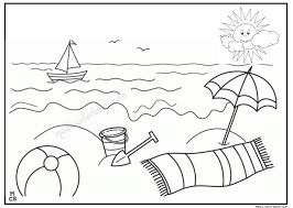 Beach Coloring Pages Summer Coloring Pages Ocean Coloring Pages