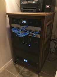 Hey guys, i'm trying to work on a backup by solution, by moving my media off of my desktop pc, and onto an external nas/server. Wooden Server Rack My First Home Server Rack Homelab