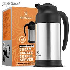 Chefgiant Thermal Carafe Coffee Thermos 7 Liter 24 Oz Stainless Steel Vacuum Insulated Hot Cold Beverage Coffee Carafe Hot Beverage Dispenser Coffee Thermos