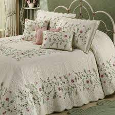Posy Floral Oversized Quilted Bedspread Bedding Bed Linens Luxury Bed Spreads Oversized King Comforter