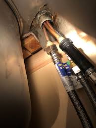 Sure enough, it leaked (water on the countertop gets underneath the faucet then down the holes) and i fixed it with. I Replaced My Faucet Supply Line But It S Still Leaking Any Ideas Home Improvement Stack Exchange