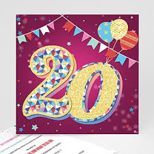 20 Jaar Oud Uitnodigingen Verjaardag Circus 3d Vernis Vierkant 20 Jaar Eerste Proefdruk Gratis Zokaartjes