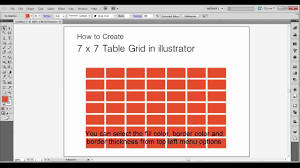 Illustrator For Beginners How To Create Tables Illustration Illustrator Tutorials Beginners