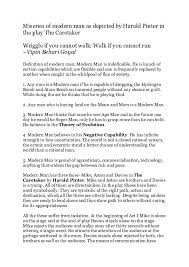 More definitions, origin and scrabble points Pdf Miseries Of Modern Man As Depicted By Harold Pinter In The Play The Caretaker Vipin Behari Goyal Academia Edu