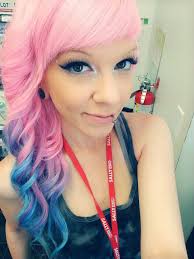 Rose With Lavender And Azure Blue Ombre Bright Hair Hair Again Pink Hair