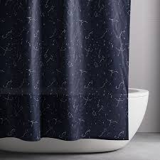 West elm's collection of shower curtains brings a stylish addition to your bathroom decor. Organic Constellation Shower Curtain