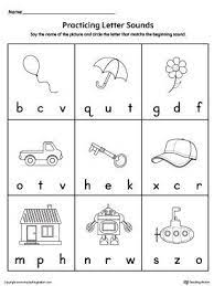 Phonics beginning sound activity worksheets pack for preschool and kindergarten. Practice Beginning Letter Sound Worksheet Kindergarten Phonics Worksheets Phonics Kindergarten Preschool Phonics