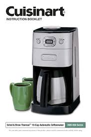 But, the most important thing is to make sure that you do it as to simply state it, like any other machine a coffee maker needs enough maintenance, and without it, the appliance will not only be inefficient, but your. Cuisinart Grind Amp Brew Thermal Trade 10 Cup Automatic Coffeemaker Dgb 650bc Manual