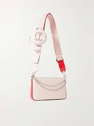 CHRISTIAN LOUBOUTIN Loubila chain-embellished leather shoulder bag |  NET-A-PORTER