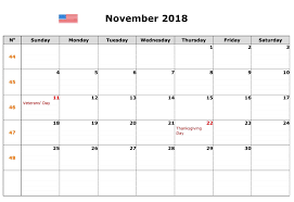 Pin On 100 November 2018 Calendar With Holidays