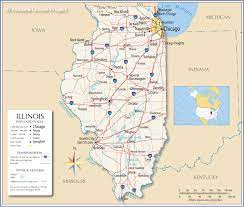 Shades of blue and green indicate watersheds in the mississippi river basin. Map Of The State Of Illinois Usa Nations Online Project