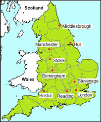 Google map of england (uk). A Map Of England Shows The Location Of The 9 Renal Units Selected For Download Scientific Diagram