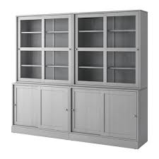 Havsta Forvkomb M Skjutbara Vitrindorrar Gra 242x47x212 Cm Ikea Sliding Glass Door Glass Door Ikea Storage