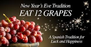 Eating 12 Grapes At The Stroke Of Midnight One For Each Month Ahead Is A New Year S Eve Tradition In Spain B Grape Recipes New Years Eve Traditions Grapes
