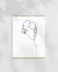 Love Prints Wall Art Minimalist Line Art Prints One Line Etsy Couple Illustration Black And White Sketches Line Art