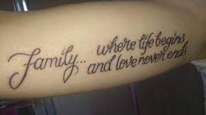 Family where life begins and love never ends. 6. Pin Family Where Life Begins And Love Never Ends Tattoo Airborne Toxic Ideen Fur Tattoos Tatowierungen Tattoos