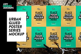 Download Glued Urban Poster Series Mockup Poster Series Poster Mockup Poster Mockup Free