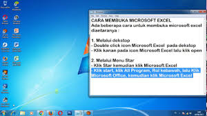 Cara Membuka Microsoft Excel Youtube