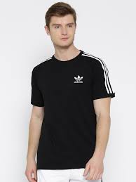 Maybe you would like to learn more about one of these? Buy Adidas Originals Men Black 3 Stripes Solid Round Neck T Shirt Tshirts For Men 7050401 Myntra