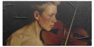 The Violinist Bath Towel