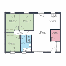 Design 86 Maison Low Cost Plan De Maison Rectangulaire Plan Maison 3 Chambres Plan Maison