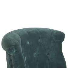 This petite club chair is a real looker. Emerald Green Velvet Accent Chair Artisan Furniture