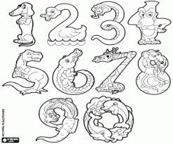 Easy cute animal coloring pages. Numbers As Animals Coloring Pages Printable Games