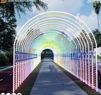 LED 3D Tunnel Motif Light for Holiday Landscape Decoration