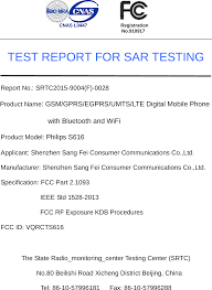 Philips S616) FCC SAR Test Report ...