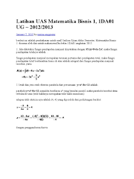 Check spelling or type a new query. Contoh Soal Matematika Bisnis Soal Kelasmu