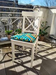 African Wax Print Cover For Ikea Chair Pad Justina Royal Etsy Ikea Chair Chair Pads African Wax Print
