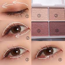 canmake シルキースフレアイズローズセピアを使ったアイメイク eye makeup makeup make up