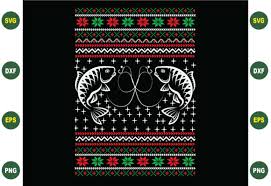 If you like free things… free svg cutting files for christmas gifts and crafts. Fishing Ugly Christmas Sweater Svg Graphic By Buydesignbundles Creative Fabrica