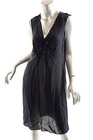 Marni Black Viscose Ruffle Front Empire Waist S L 40 Us Italy Above Knee Short Casual Dress Size 6 S Short Dresses Casual Short Dress Black Dresses