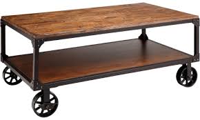 Check spelling or type a new query. Benicia Coffee Table With Metal Rolling Wheels Abode And Company