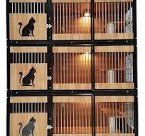 WAOCEO Casa del Gato Jaula de Madera for Gatos, Jaula de Lujo for Gatos,  Espacio Extra Grande, Jaula for Gatos de cría for el hogar, gabinete for ...